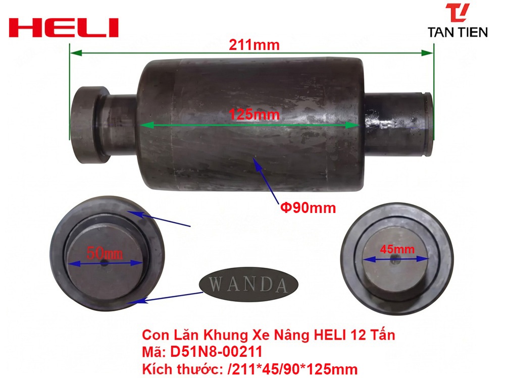 Con Lăn Càng Nâng HELI D51N8-00211
